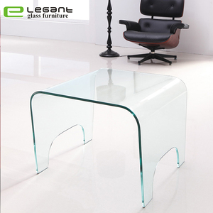 Home Hotel Furniture <strong>Curved</strong> <strong>Glass</strong> <strong>Coffee</strong> Side <strong>Table</strong> - Product Image 1