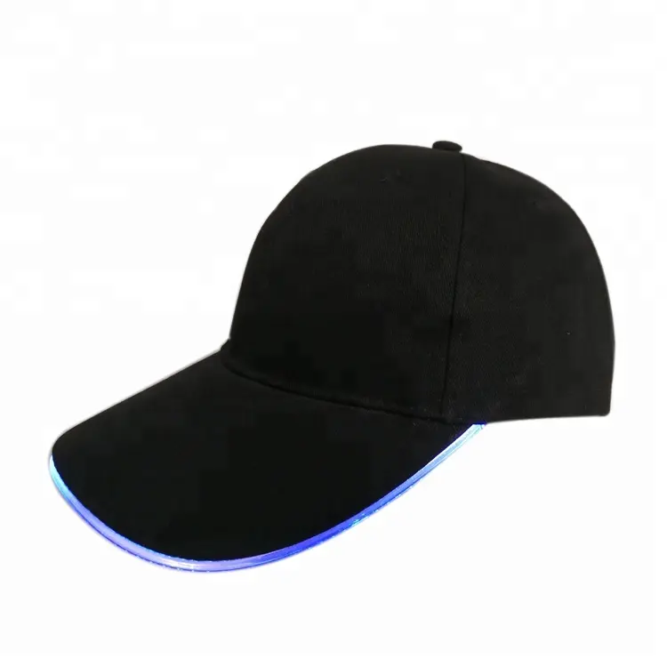 Chapéu de beisebol personalizado, 6 painéis de luz led luzes brilhantes