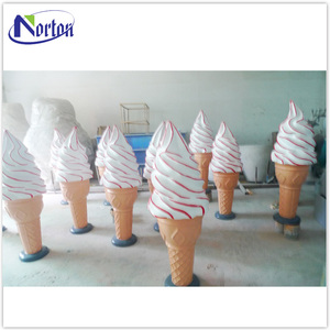Scultura di gelato in vetroresina statua di gelato negozio decorazione decorativa in resina di grandi dimensioni decorazione per esterni scultura arte e da collezione - Product Image 2
