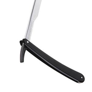 <span class=keywords><strong>Rasoio</strong></span> da <span class=keywords><strong>Barbiere</strong></span> Chic a Lama Dritta in Acciaio Inossidabile, Pieghevole, Vintage, con Manico in Legno (Argento) - Product Image 3