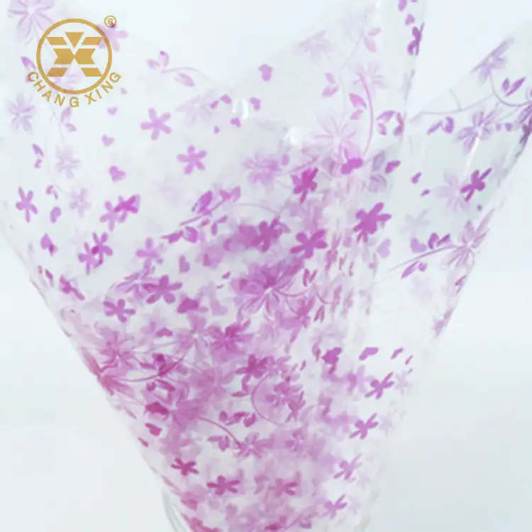 Impresión en huecograbado, ramos de flores transparentes coloridos, envoltura de plástico, película/bolsa, materiales