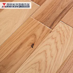 Ringan tangan tergores kawat disikat hickory lantai kayu solid
