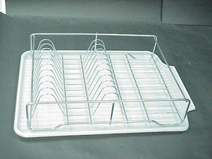 Soporte para platos de estante de alambre plegable blanco metal cocina simple - Product Image 4