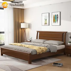 Custom Chinese bedroom furniture wooden bed models with classic style