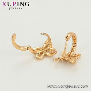 97242 Xuping Copper Alloy Jewelry butterfly Shape <strong>Pretty</strong> Crystal New Designs Gold <strong>Earrings</strong> - Product Image 3