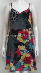 Jolie étapes 2015 vrac vêtements sexy photos de filles dames sans robe guangzhou haute couture imprimé femmes robes