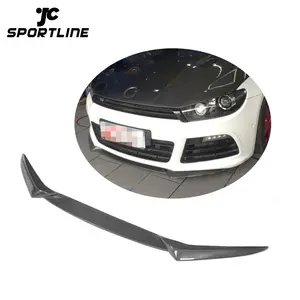 De fibra de carbono de parachoques delantero los labios para VW Scirocco R 3 unids/set 2009-2014