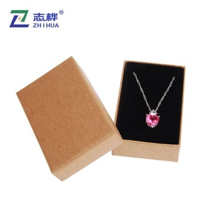 Customized Logo <strong>Vintage</strong> Cowhide Paper <strong>Box</strong> Earrings Necklace Ring Jewelry Packaging <strong>Box</strong> - Product Image 6