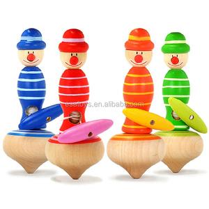 <span class=keywords><strong>Toupie</strong></span> rotative en bois coloré pour enfants, accessoire de haute qualité W01B022 - Product Image 1