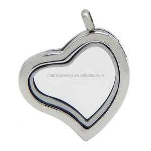 Bellissimo ciondolo collana medaglioni <span class=keywords><strong>foto</strong></span>/<span class=keywords><strong>foto</strong></span> a forma <span class=keywords><strong>di</strong></span> cuore con cristalli inseriti - Product Image 6