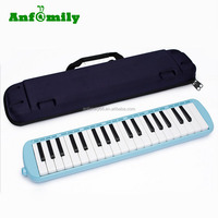 Party Gift 37 Key Melodica Instrument Keyboard Soprano Piano Style with Mouthpiece Tube Sets Carrying Bag for Beginners Adults