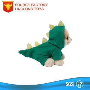 Peluche personnalisée en fausse fourrure pour <span class=keywords><strong>chien</strong></span> Peluche blanche Poupée poméranienne couchée <span class=keywords><strong>Chien</strong></span> Boo Husky Peluche - Product Image 5