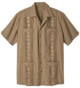 Camisa <span class=keywords><strong>Guayabera</strong></span> Cubana <span class=keywords><strong>Mexicana</strong></span> Vintage Transpirable Casual de Primavera - Product Image 3