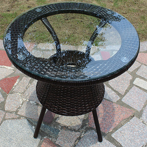 Ensemble de <span class=keywords><strong>table</strong></span> et de chaises d'extérieur en <span class=keywords><strong>rotin</strong></span> en plastique PE tressé de <span class=keywords><strong>petite</strong></span> taille 60 cm - Product Image 2