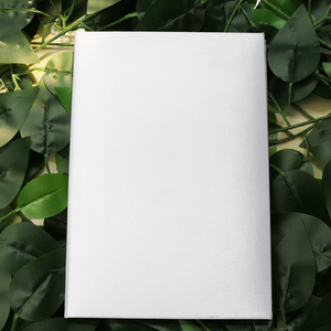 Dossier de cartes d'invitation de mariage en acrylique transparent fantaisie personnalisé unique feuille d'or avec enveloppe rigide en soie blanche pour mariage - Product Image 4