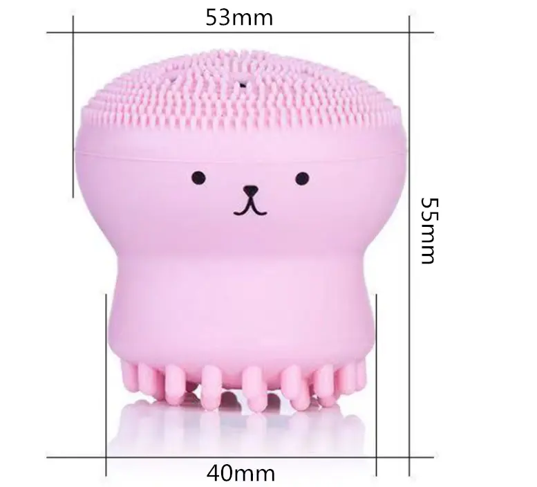 Custom Private Label Pink Blackhead Remover Silicone Mini Face Brush