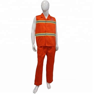 100 del chaleco del <span class=keywords><strong>verano</strong></span> <span class=keywords><strong>de</strong></span> algodón naranja fluo trabajo - Product Image 1