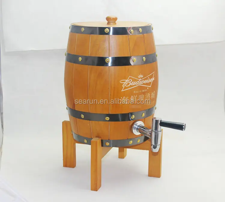 Barilotto di Legno di tipo Dispenser di Birra 3L 5L 10L 25L 50L 100L di alta qualità a buon mercato di Legno drink Beer dispenser per la vendita commercio all'ingrosso