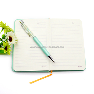 China precio barato logotipo personalizado cuaderno de papel cubierta dura A5 A6 diario con pluma conjunto - Product Image 6