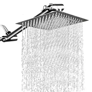 CUPC מכירה לוהטת 12 סנטימטרים כיכר מקלחת גשם עם 12 סנטימטרים מתכוונן הארכת זרוע