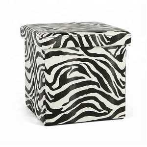 Pochettes de <span class=keywords><strong>rangement</strong></span> à rayures zébrées pour chaise, accessoire pliable en cuir PVC, pour personnalisée - Product Image 1