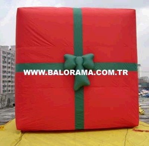 Décorations de Noël gonflables boîte-cadeau ornement de vacances de fête pour la décoration intérieure - Product Image 2