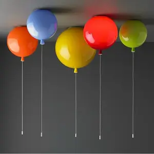 Lâmpada de teto balão, luzes coloridas e modernas para a sala da criança