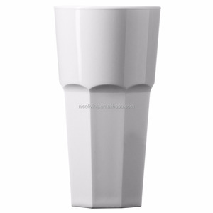 Robuste 20oz/568ml Polycarbonate Pinte Gobelets Blanc Highball Verres Épais et Réutilisable Écologique PC Matériel - Product Image 1