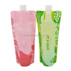 Mosquetón plegable bebiendo reutilizable deportes de plástico líquido pie bolsa con el canalón para el embalaje de agua - Product Image 5