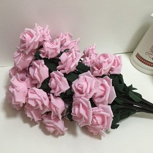 65cm Artificial EVA Foam <strong>Rose</strong> Flowers Single Long Stem <strong>Spray</strong> - Product Image 6