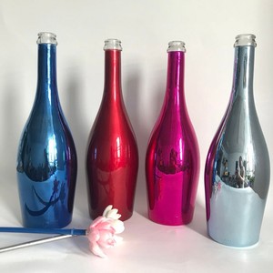 Etiquetas Personalizadas Vacías con Diseño de As de Espadas Doradas para Botellas de Vino Espumoso de 750 ml, Botellas de Vidrio Electrochapadas con Corcho - Product Image 5