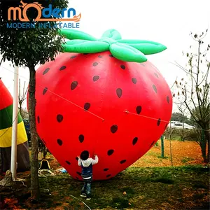 Fruta inflable para publicidad al aire libre, fresa gigante