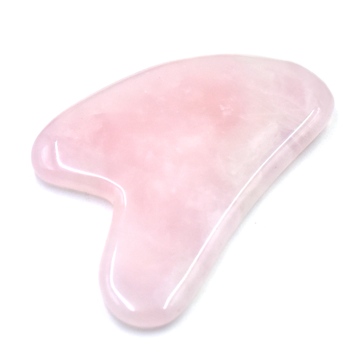 Gua Sha en quartz rose