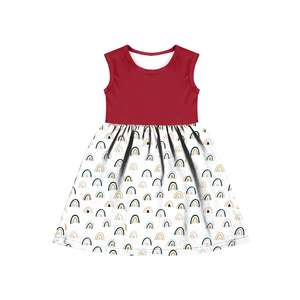 Cómodo cuello redondo y A-lineskirt sin mangas vestido de color <span class=keywords><strong>azul</strong></span> <span class=keywords><strong>cielo</strong></span> <span class=keywords><strong>para</strong></span> niña - Product Image 3