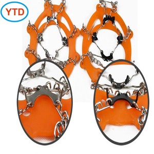 Crampons antidérapants à huit pointes pour la neige et la glace, semelles en caoutchouc durables, huit pointes, <span class=keywords><strong>l</strong></span>égers, faciles à enfiler, pour <span class=keywords><strong>l</strong></span>'<span class=keywords><strong>escalade</strong></span> - Product Image 2
