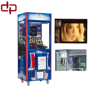 Japanese arcade claw machine doll catching games with LED screen advertisement features for sale