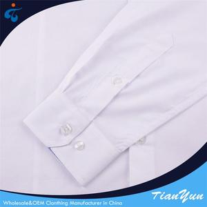 <span class=keywords><strong>Precio</strong></span> bajo de manga larga barato de lujo Formal hombres baratos camisas de algodón blanco puro - Product Image 4