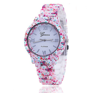 Nuevo silicón de la llegada de energía azul de silicona relojes diamond crystal silicone ginebra relojes de señora - Product Image 2