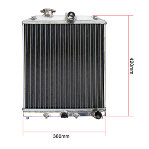 Radiateur de voiture en aluminium PQY RACING-2 rangées 42 mm pour Honda <span class=keywords><strong>Civic</strong></span> Del Sol 92-00 MT EG / EK PQY-SX103 - Product Image 5