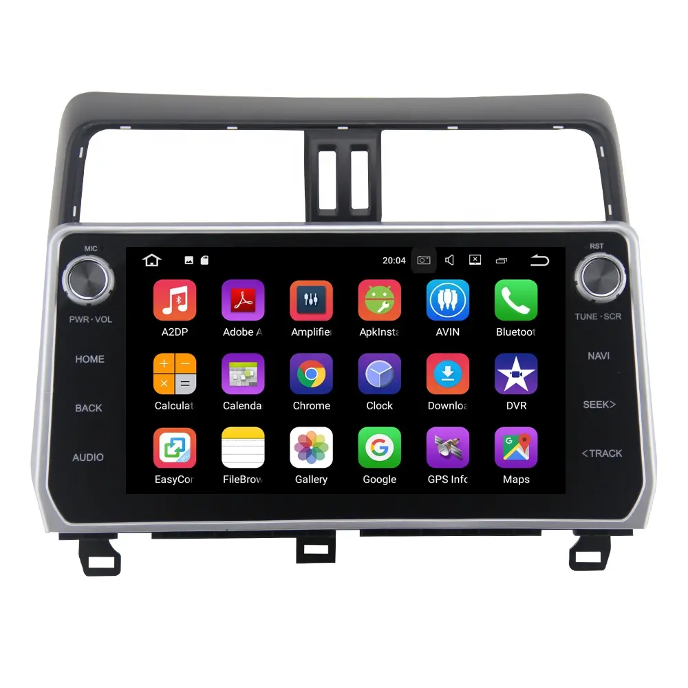 Radio multimedia con GPS para coche, radio con reproductor dvd, 1DIN, Android 10,0, 9 pulgadas, cuatro núcleos, 32GB de navegación, estéreo, Wifi, BT4.0, para Toyota PRADO 2018