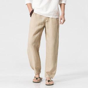 <span class=keywords><strong>Pantaloni</strong></span> Jogger da Uomo KY in Tessuto <span class=keywords><strong>Lino</strong></span> e <span class=keywords><strong>Cotone</strong></span>, Traspiranti, Estivi e Primaverili, Taglie Forti - Product Image 4