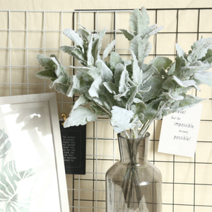 Yapay gümüş toz yeşillik tozlu Miller yapraklar flanel <span class=keywords><strong>Senecio</strong></span> Cineraria festivali düğün gelin buketi dekorasyon