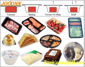 Machine à sceller les contenants alimentaires MAP / Machine à sceller les bols en plastique / Machine à sceller les barquettes de filet de saumon <span class=keywords><strong>pour</strong></span> steak, poisson, fruits de mer - Product Image 2