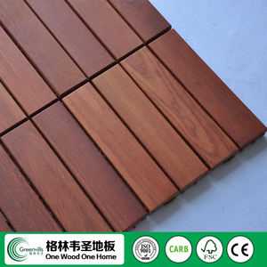 Carreaux de sol en bois dur de couleur naturelle, utilisation en extérieur, 10 pièces - Product Image 6