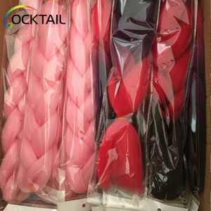 Campione gratuito 120 colori Jumbo treccia africano scatola Senegal Twist Ombre treccia <span class=keywords><strong>capelli</strong></span> 24 ''48'' 100g tutti i colori in magazzino - Product Image 4