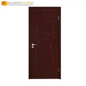 Custom design entrance timber solid wooden single main door design solid wooden door storm doors