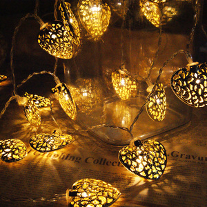 Dây Đèn Led Hình Trái Tim, Bằng Kim Loại, Dùng Năng Lượng Mặt Trời - Product Image 1