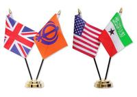 Drapeaux de table miniatures nationaux Drapeau américain de bureau avec support