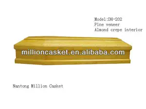 De madera dh-202 innovador cremaria ataúd de pino para la exportación de cartón n