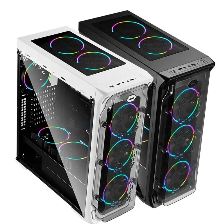 Powercase commercio all'ingrosso cassa del pc per computer da gioco in metallo atx cassa del pc di vendita di alluminio di qualità micro atx caso